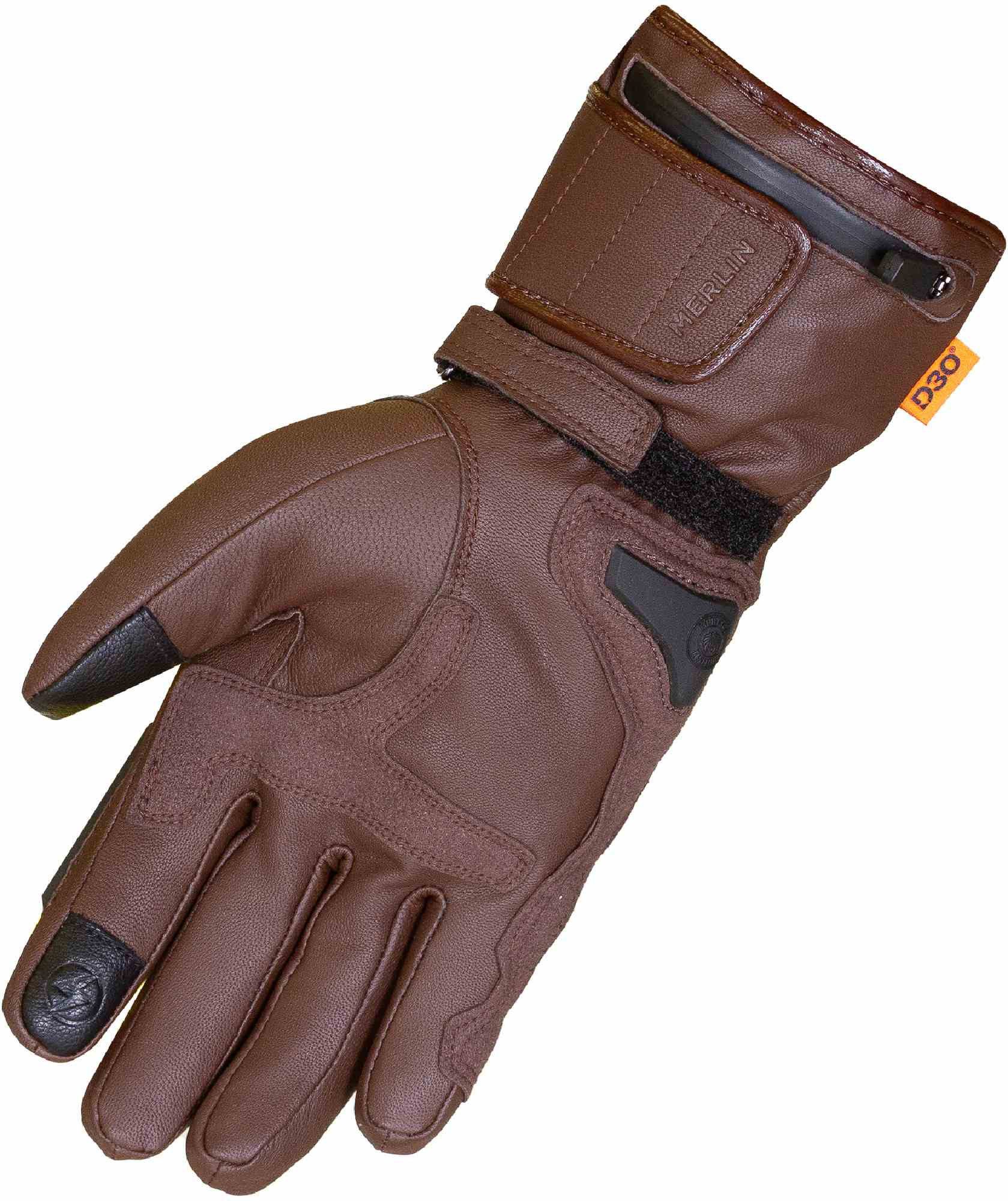 Merlin Motorradhandschuhe Bednell D3O beheizte wasserdichte Motorradhandschuhe beheizbar,lange Stulpe,Touchscreenbedienung möglich,wasserdicht