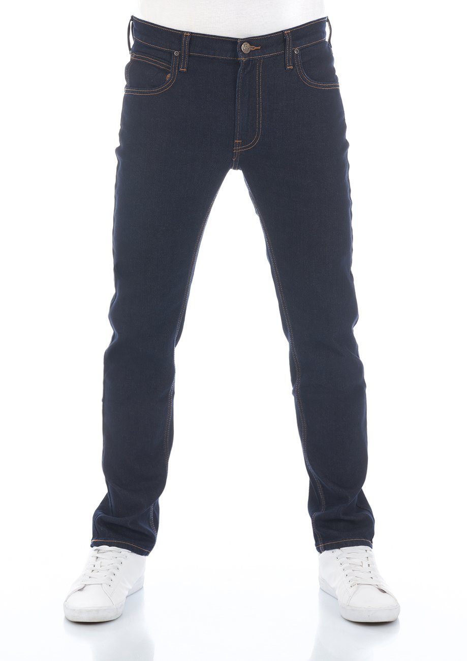 Lee® Straight-Jeans Herren Jeanshose Daren Zip Fly Regular Fit Denim Hose mit Stretch Rinse Blue (LSS3SGPJ3)