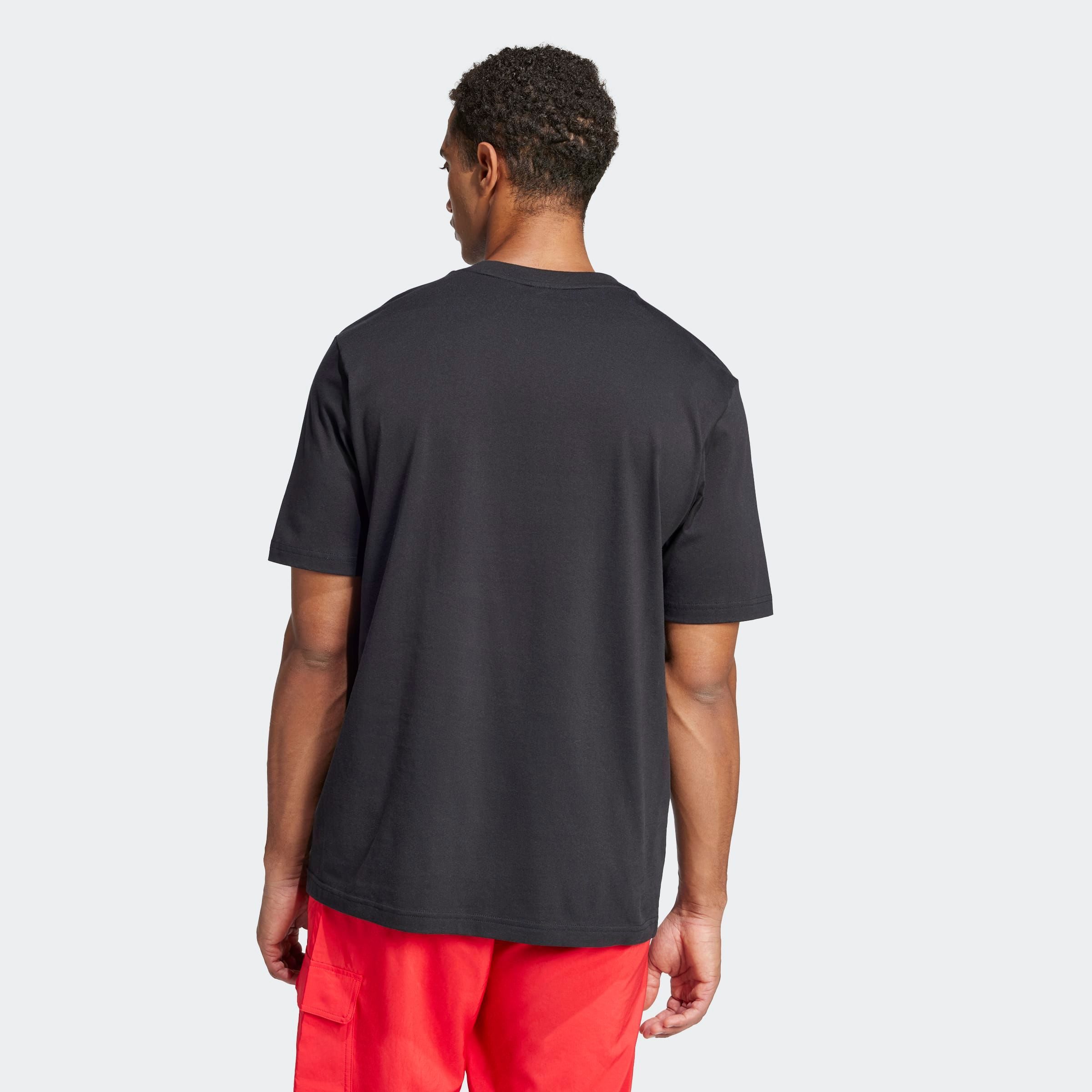 adidas Sportswear T-Shirt ESSENTIALS LINEAR SINGLE JERSEY überschnittene Schultern, Kurzarmdesign, aus Baumwolljersey – Bild 3 von 5