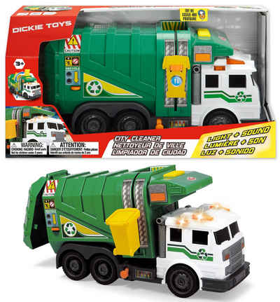 Dickie Toys Spielzeug-Krankenwagen City Cleaner, Müllfahrzeug Licht und Sound 39 cm LKW