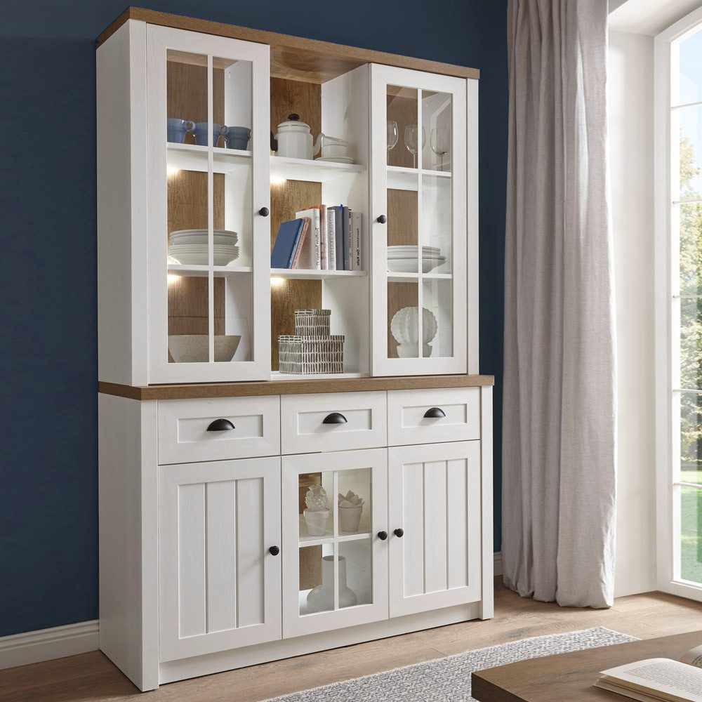 Lomadox Buffet PISA-61 Pinie weiß mit günstig online kaufen