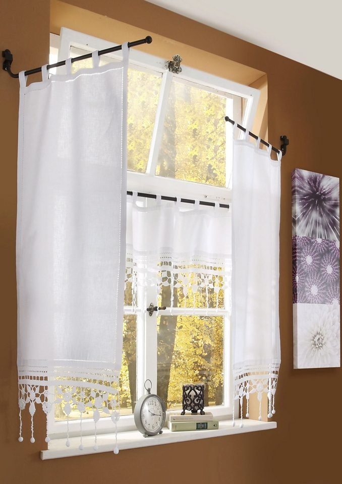 Querbehang Großglockner, HOSSNER - ART OF HOME DECO, Schlaufen (1 St),  halbtransparent, HxB: 50x125