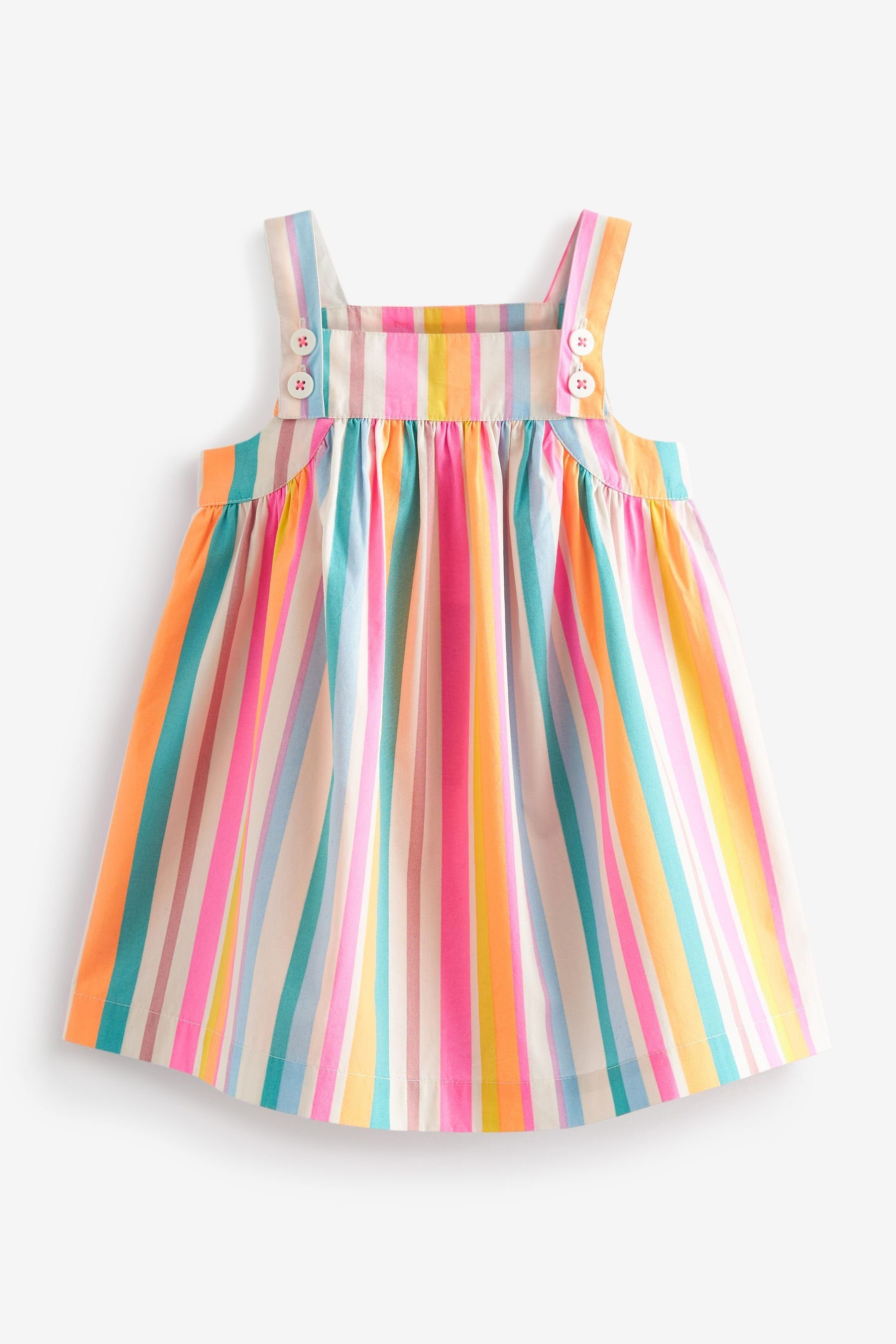 Next Sommerkleid Sommerkleid aus Baumwolle mit Print (1-tlg) Rainbow Stripe