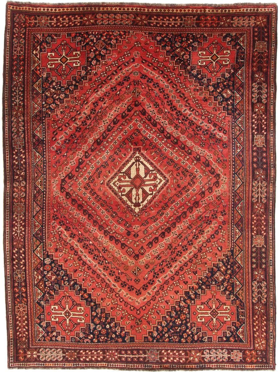 Orientteppich Ghashghai 224x305 Handgeknüpfter Orientteppich / Perserteppich, Nain Trading, rechteckig, Höhe: 12 mm | Kurzflor-Teppiche