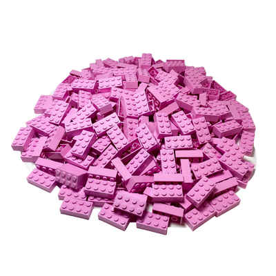 LEGO® Spielbausteine LEGO® 2x4 Steine Hochsteine Rosa - 3001 NEU! Menge 100x, (Creativ-Set, 100 St), Made in Europe