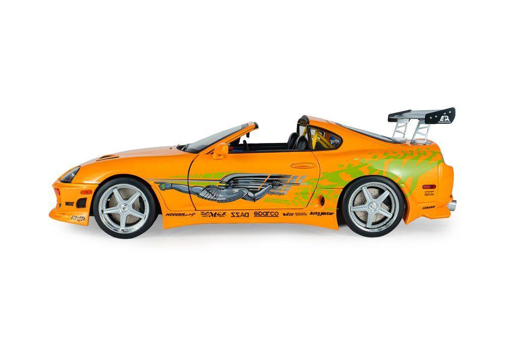 Solido Modellauto Toyota Supra A80 2001 orange Fast & Furious Brian, Maßstab 1:18