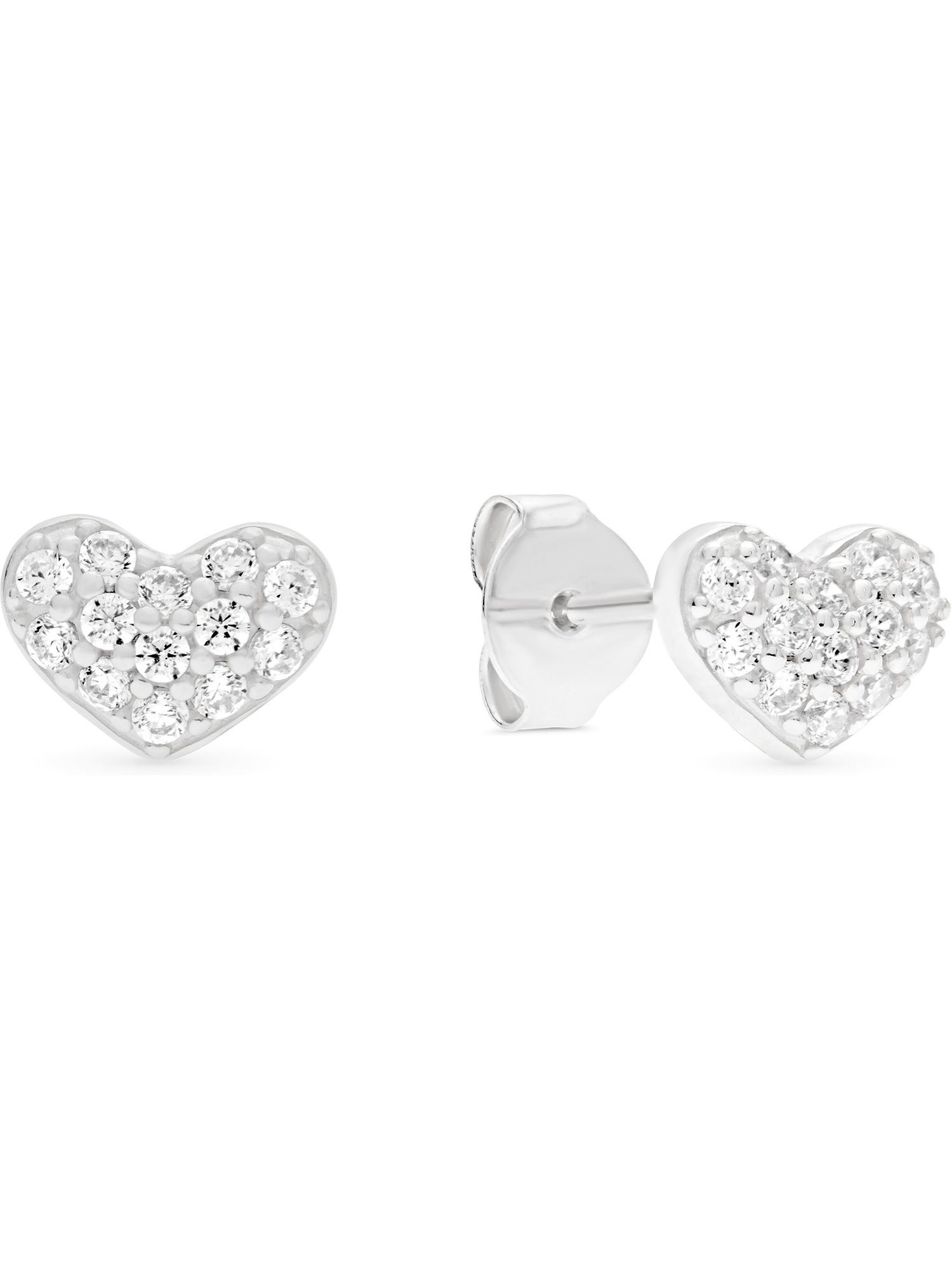 FAVS Paar Ohrhänger FAVS Damen-Ohrhänger 925er Silber 26 Zirkonia Herz
