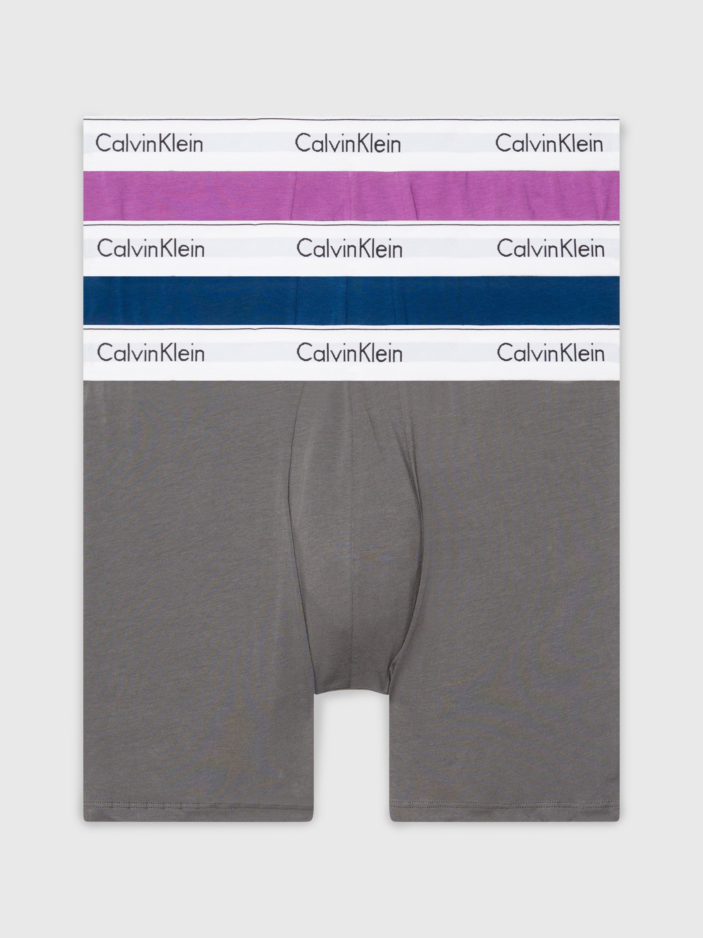 Calvin Klein Underwear Boxer BOXER BRIEF 3PK (Packung, 3-St., 3er-Pack) mit längerem Bein & Logo-Elastikbund