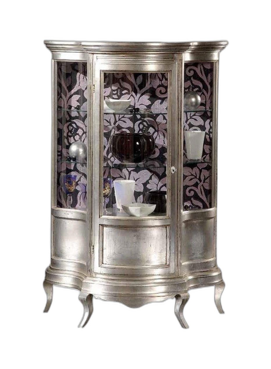 Xlmoebel Vitrine Vitrinen Glas Schrank Vitrine Wohnzimmer Anrichte - Luxus Möbel Regal Hergestellt In Italy