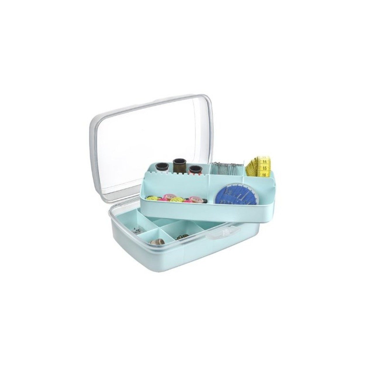 bahama Lunchbox mit 2 Einsatzfächern, Aufbewahrungsbox mit Deckel, 2 L