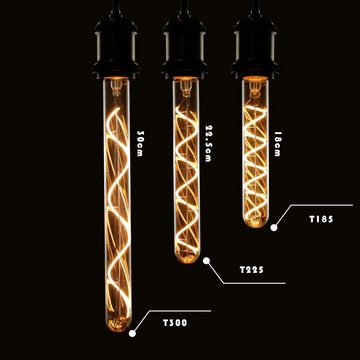 ZMH LED-Leuchtmittel Edison Glühbirne E27 Vintage Goldfarbe tube Spirale Filament Antike, E27, Warmweiß, Nicht Dimmbar