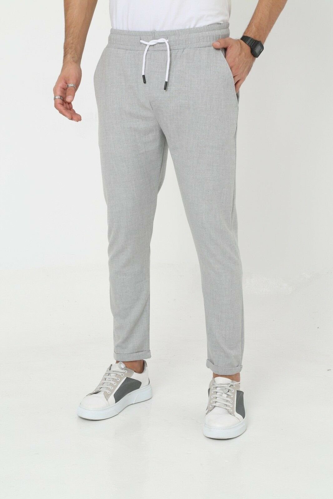 Megaman Jeans Chinohose Herren Jogger Chino Hose Stretch Slim Premium Desig günstig online kaufen