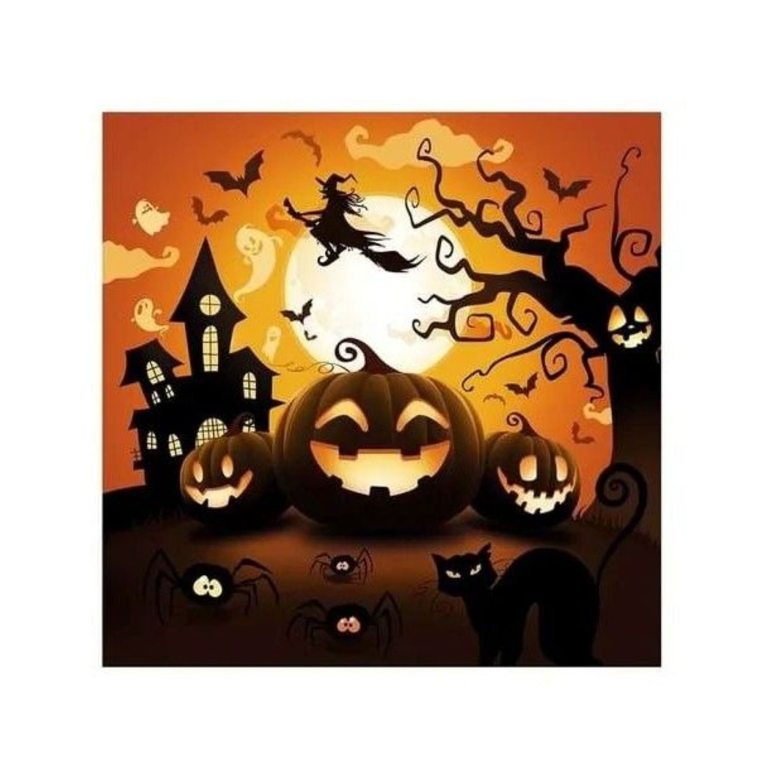 Fiestas Guirca Hängedekoration Halloween Servietten 'Kürbisse', 33x33cm/20S günstig online kaufen