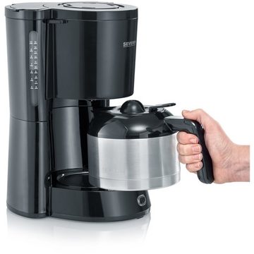 Severin Filterkaffeemaschine KA 4836 TYPE Kaffeeautomat mit 2 Thermokannen edelstahl-gebürstet/schwarz