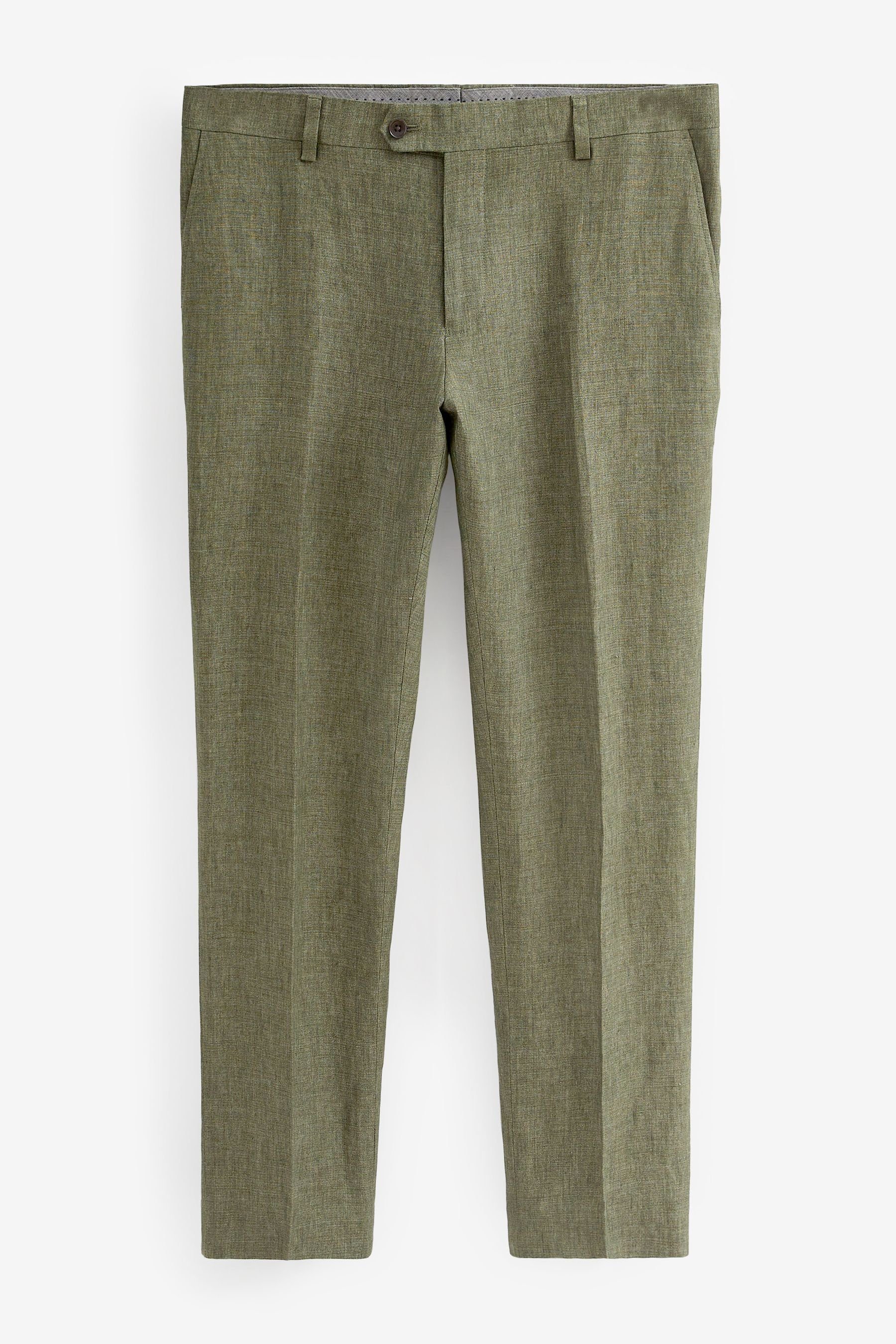 Next aus (1-tlg) Slim Leinen, Anzughose Anzug Hose Fit: