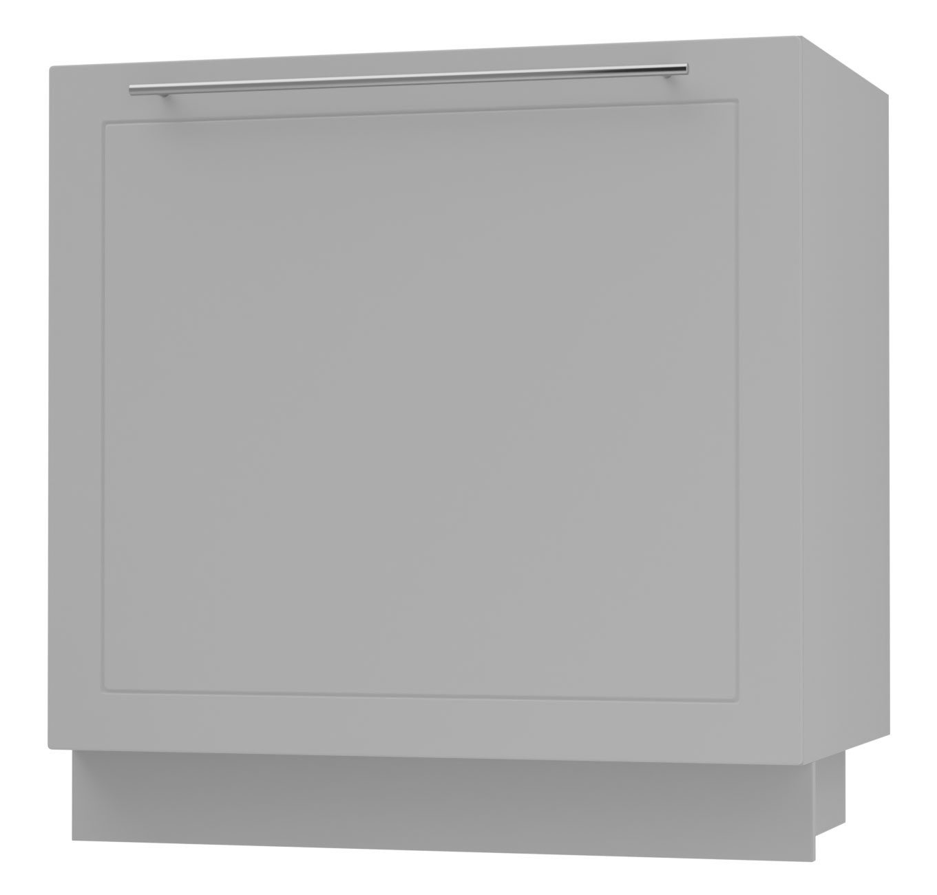 Feldmann-Wohnen Auszugsunterschrank Bari (D1ZA/80, 1 Schublade, HETTICH InnoTech Atira Vollauszug, 1-St., moderne Kassettenoptik, lackierte Fronten, 80x50x82cm) grau / RAL 7040 fenstergrau matt