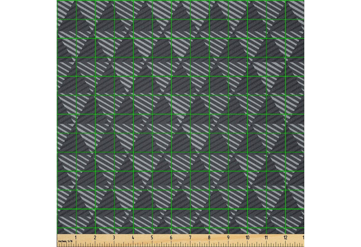 Thumbnail - Abakuhaus Stoff DIY Bastler Stoff für Dekorationszwecke, Dunkelgrau Diagonale Streifen Triangles