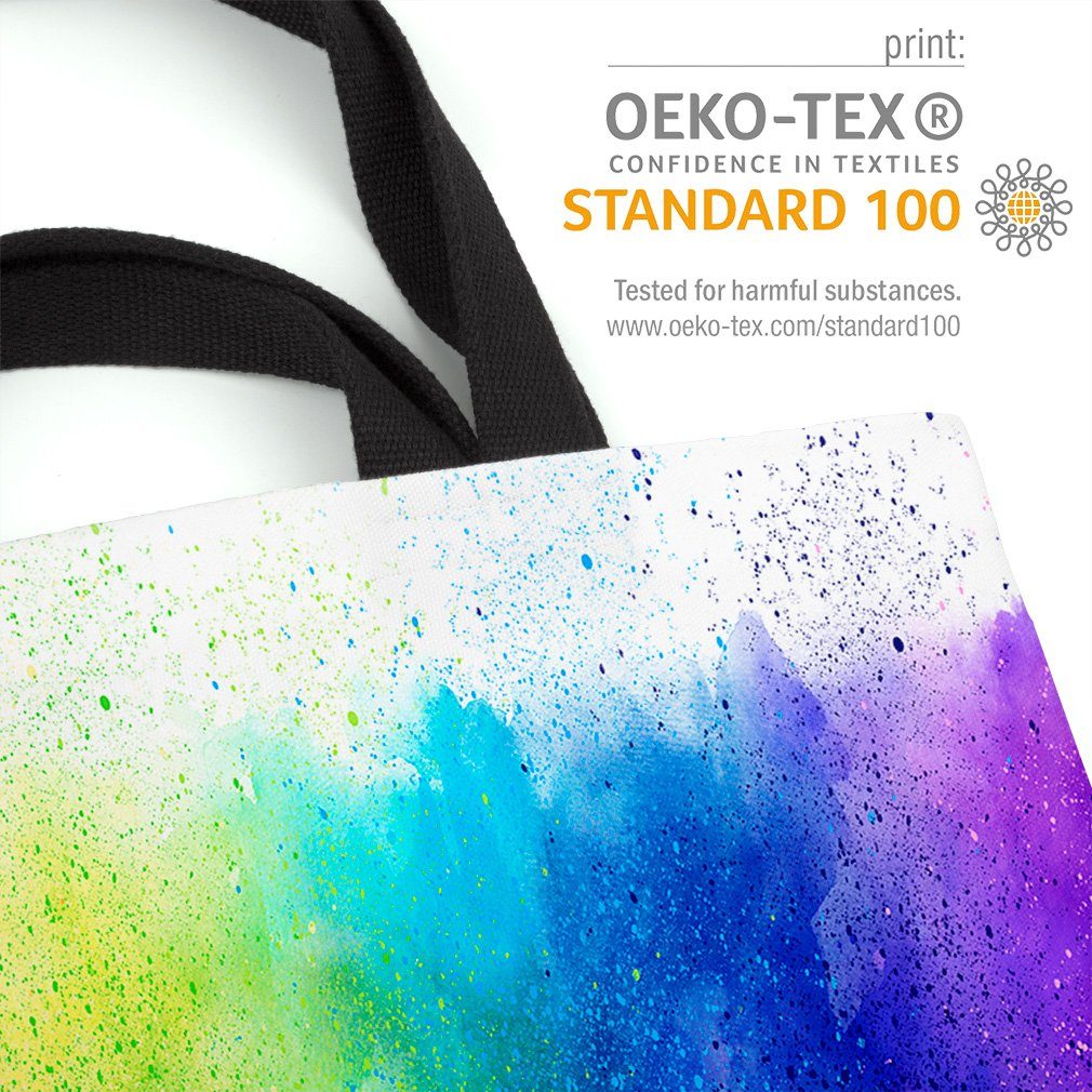 VOID Henkeltasche (1-tlg), Regenbogen Wasserfarben LGBTQ Farben bunt Sommer Gay pride flag parad