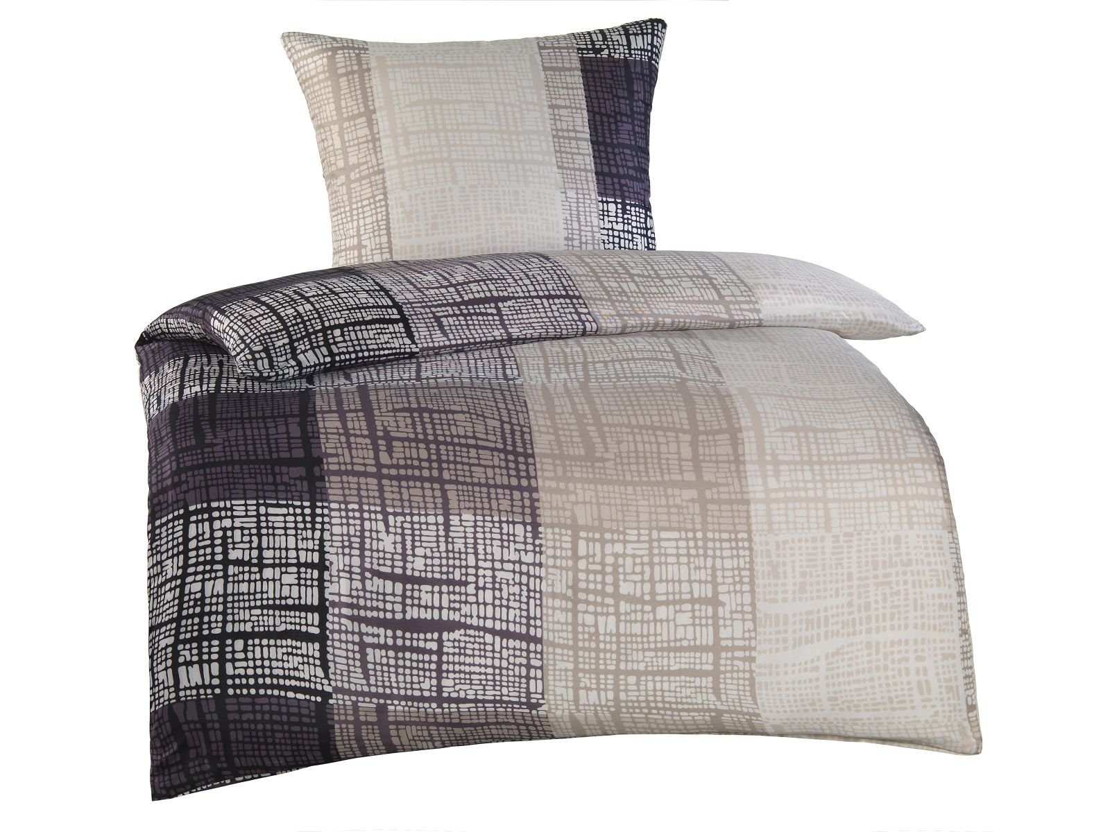 Optidream Bettwäsche Set Mikrofaser 135x200 Polyester Kasimir braun beige, günstig online kaufen