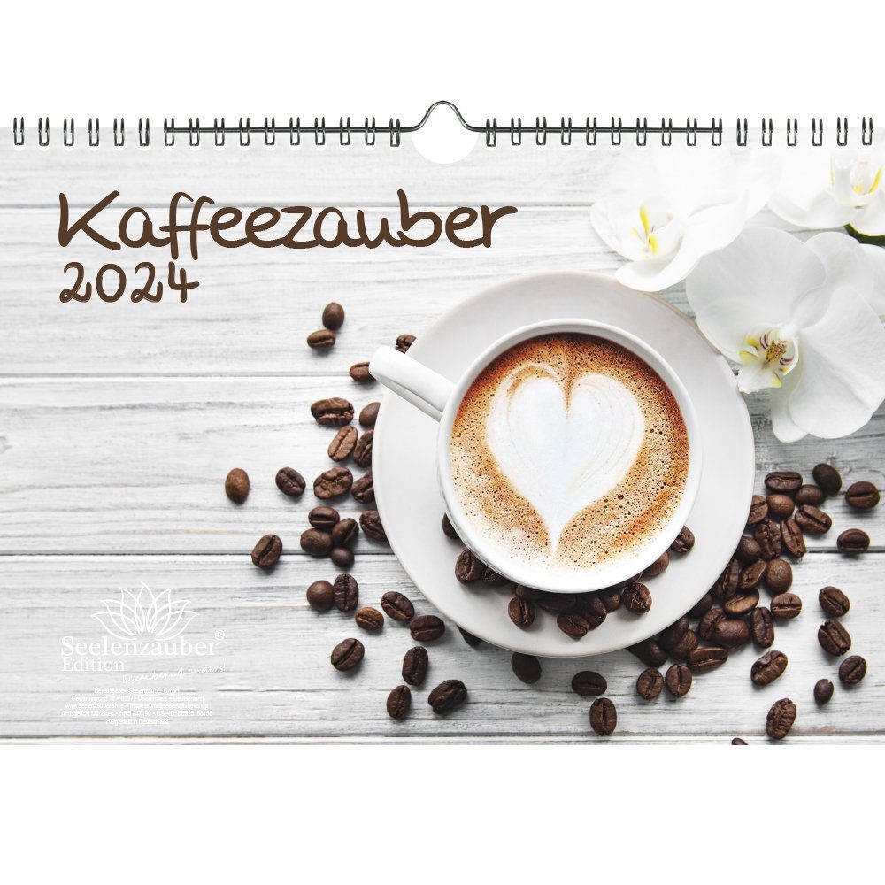 Seelenzauber Wandkalender Kaffeezauber DIN A4 Kalender für 2024 