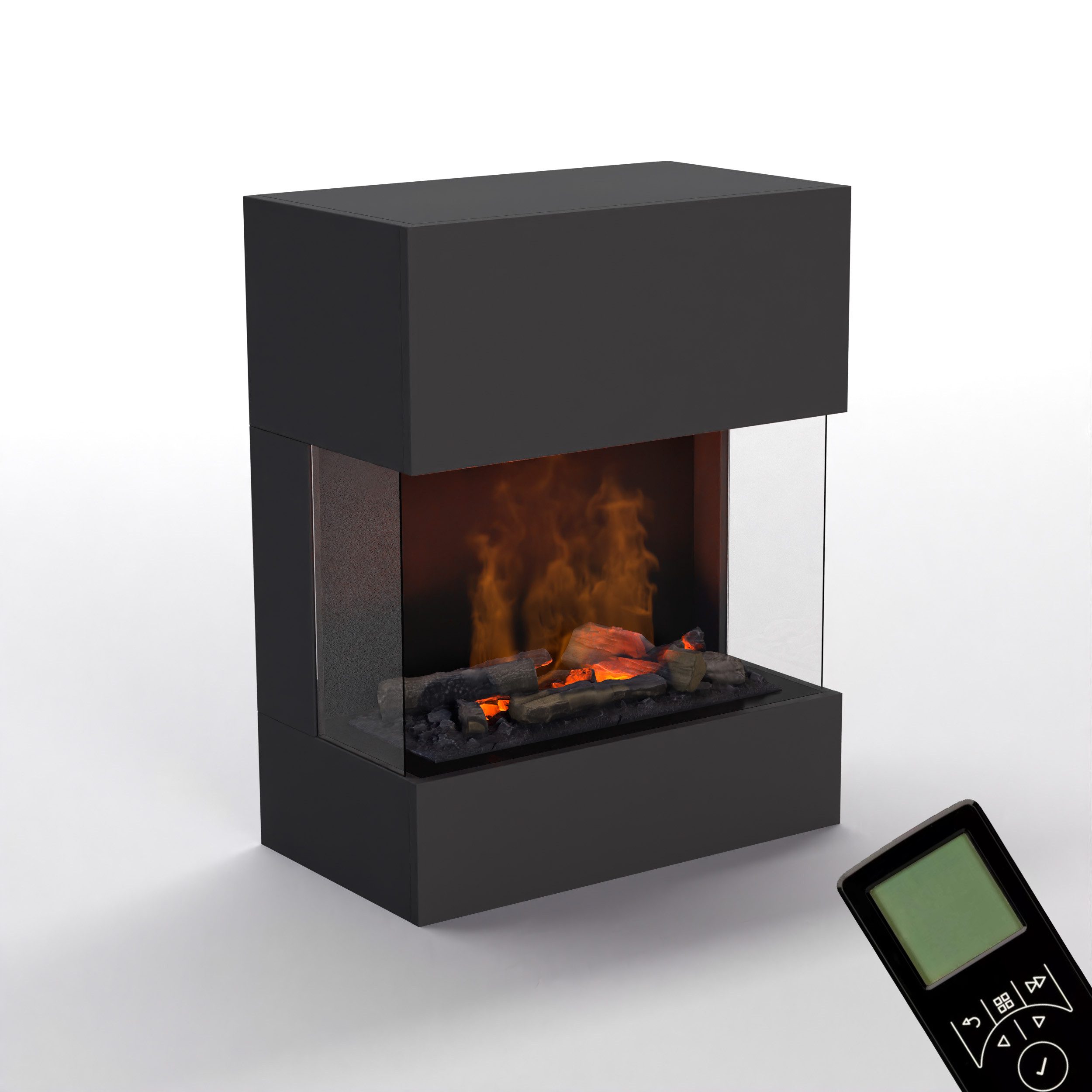 GLOW FIRE Elektrokamin Kästner Wasserdampf Kamin, Elektrischer Kamin, Wasserdampfkamin mit 3D Feuer und Knisterfunktion