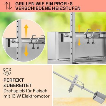 Klarstein Holzkohlegrill Sauenland Pro, Set, Außenküche Grill Outdoor, Grillspieß mit Motor Grill Drehspieß mit Motor Spanferkel Grill