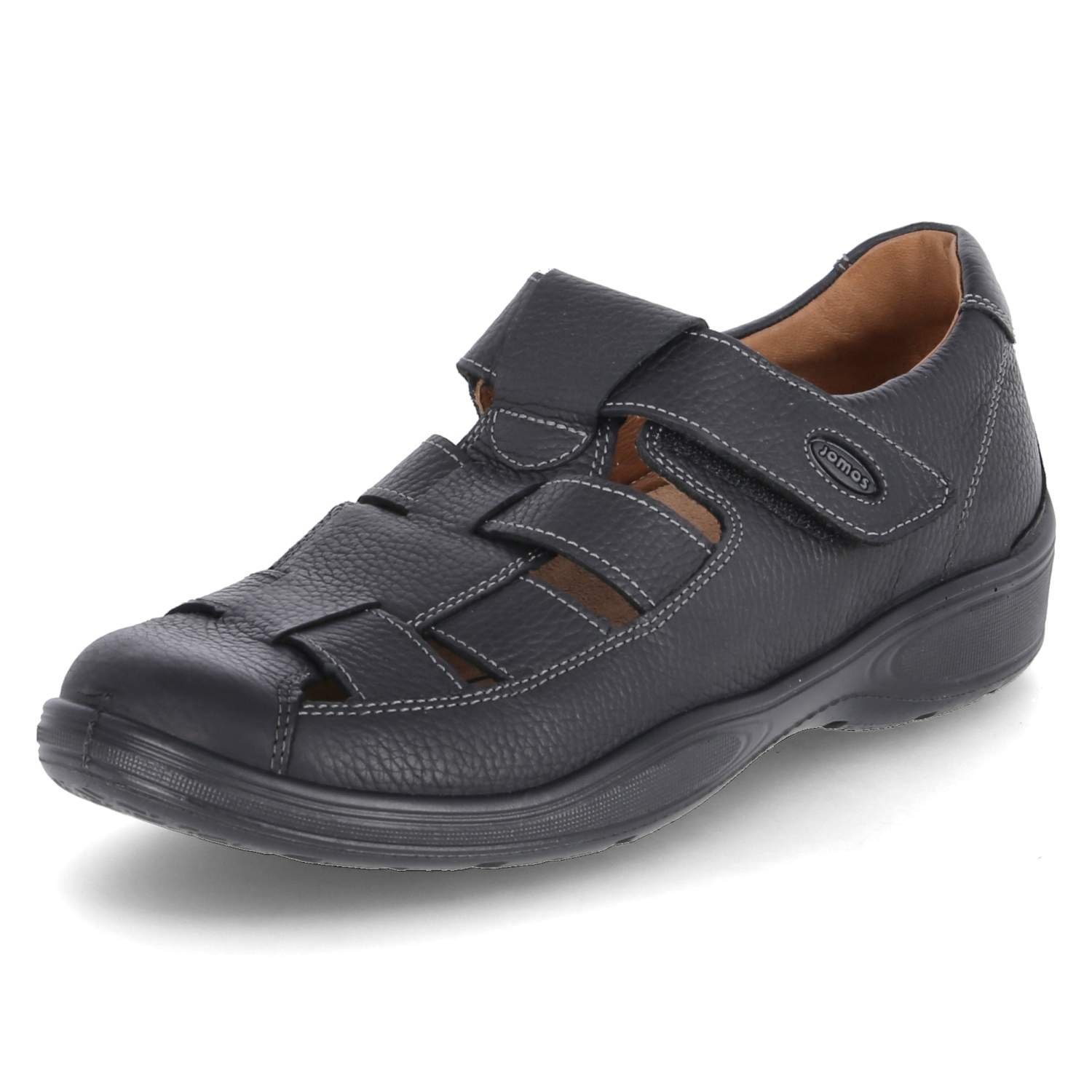 Jomos Jomos Herren Sandalen Schwarz Glattleder günstig online kaufen