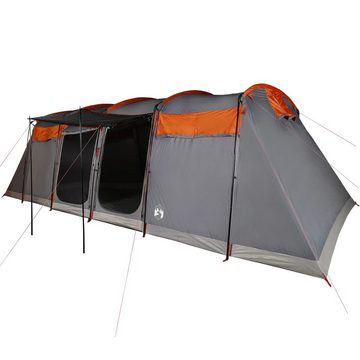 vidaXL Kuppelzelt Zelt Campingzelt Tunnelzelt Familienzelt 10 Personen Grau und Orange