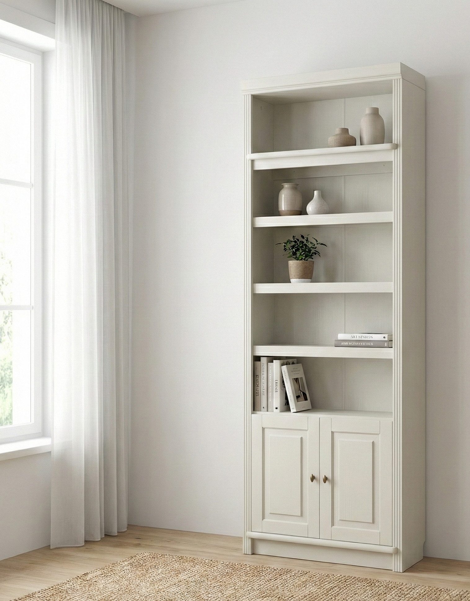 OTTO home Bücherregal mit 2 Türen Soeren Regal Aktenregal B/T/H: 80/29/220 cm, massive Kiefer, FSC®-zertifiziert