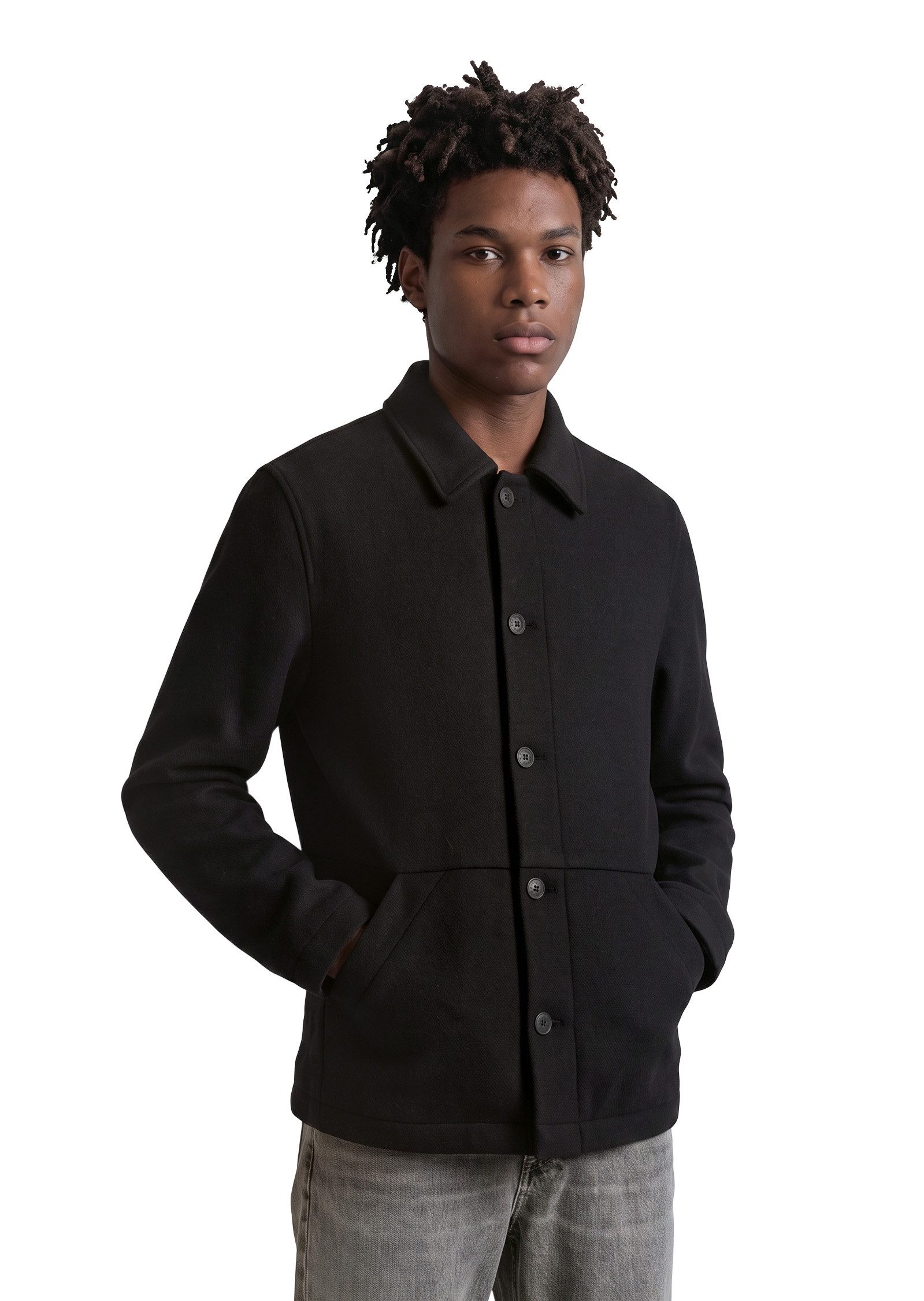 Marc O'Polo DENIM Outdoorjacke aus Wolle-Mix mit Recycling-Anteil