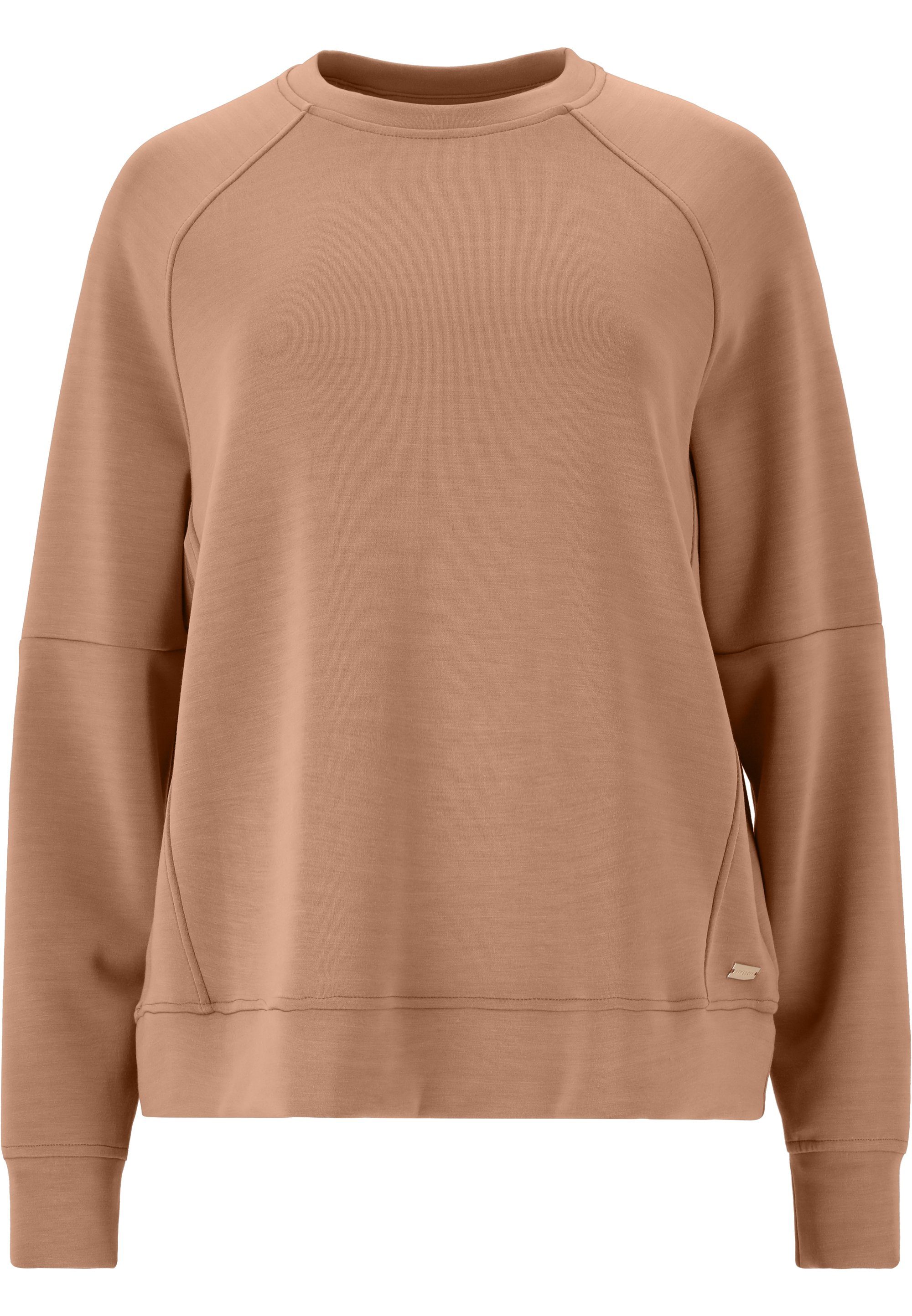 Sweatshirt ATHLECIA aus espresso weichem Material extra Jacey