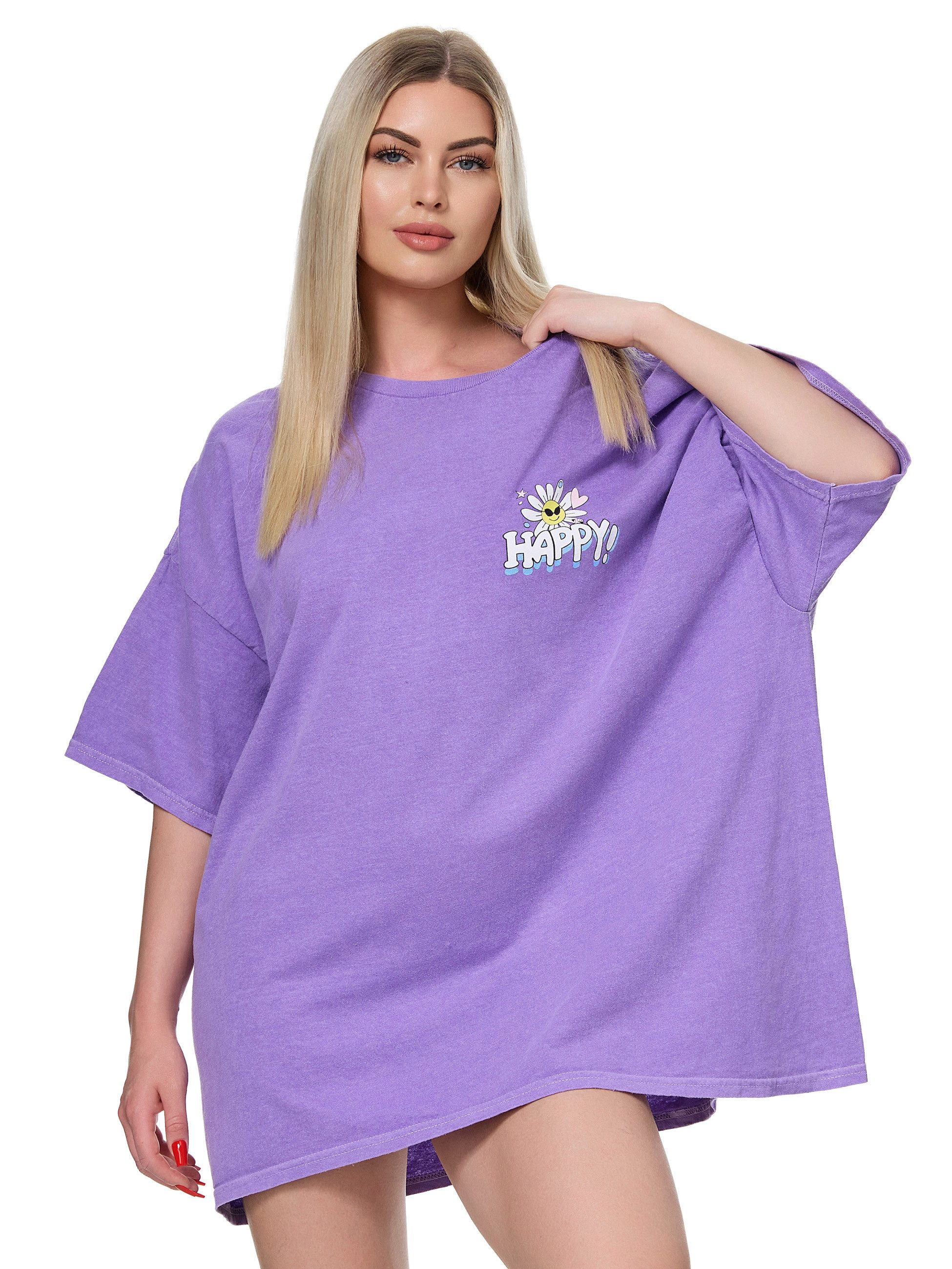 Worldclassca T-Shirt Worldclassca Oversized Print HAPPY günstig online kaufen