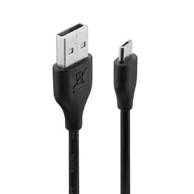 Hama Ladekabel für Smartphones und Tablets 1,5 m, USB-A Micro-USB, Schwarz USB-Kabel, Micro-USB, USB Typ A, (150 cm)