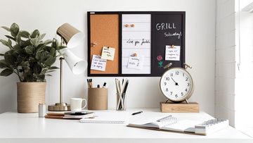 ALLboards Magnettafel 3-in-1-Kombitafel: Whiteboard, Kreide (magnetisch) und Kork, 60×40 cm