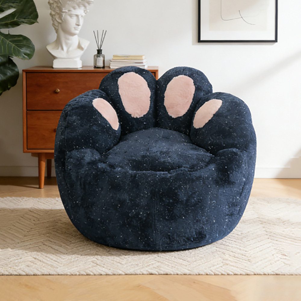 MODFU Sofa Einzelsofa mit skulpturaler Pfoten-Form, ergonomisch geschwungener Silhouette, Polsterstuhl Loungesessel