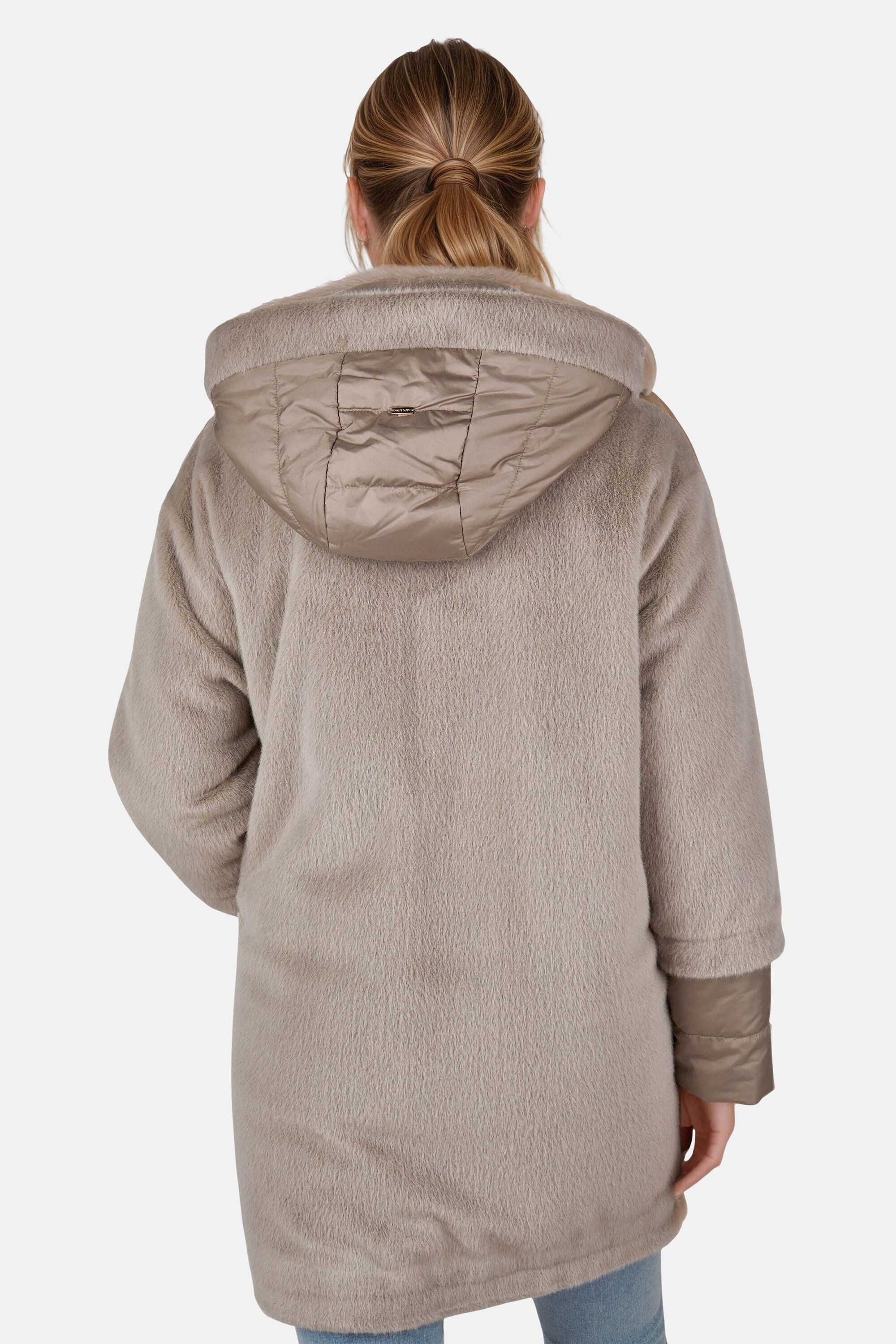 White Label Outdoorjacke (1-St) mit Stehkragen und abknöpfbarer Kapuze