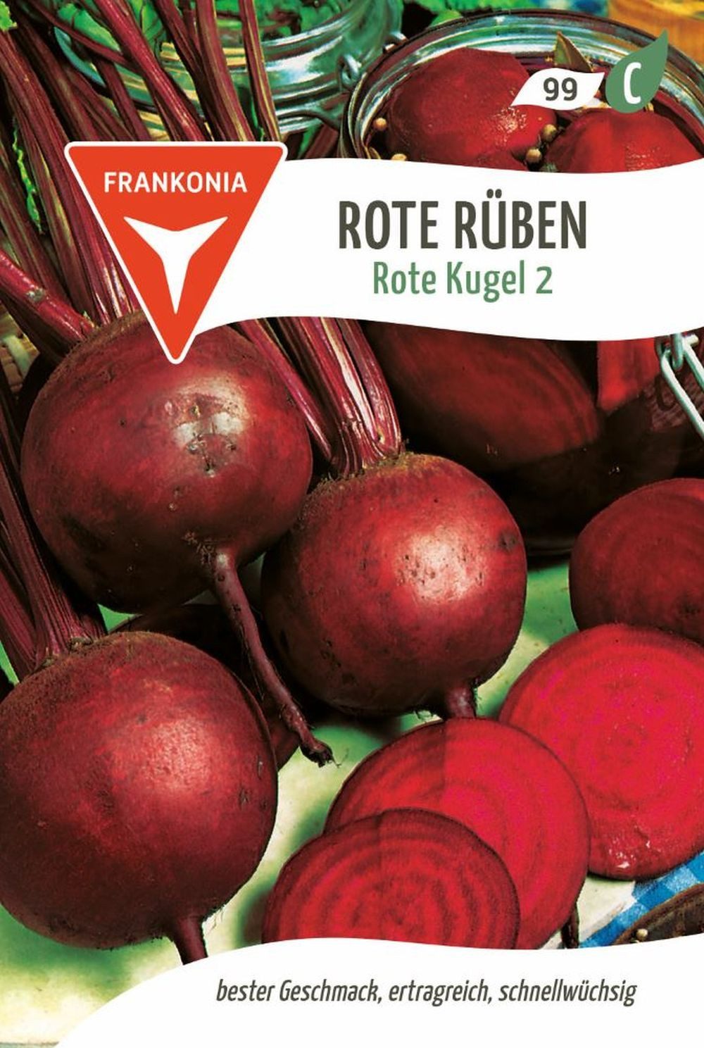 FRANKONIA Gemüsesamen Rote Rübe, Rote Kugel 2 - Rote Beete Bete Saatgut Samen, Beta vulgaris