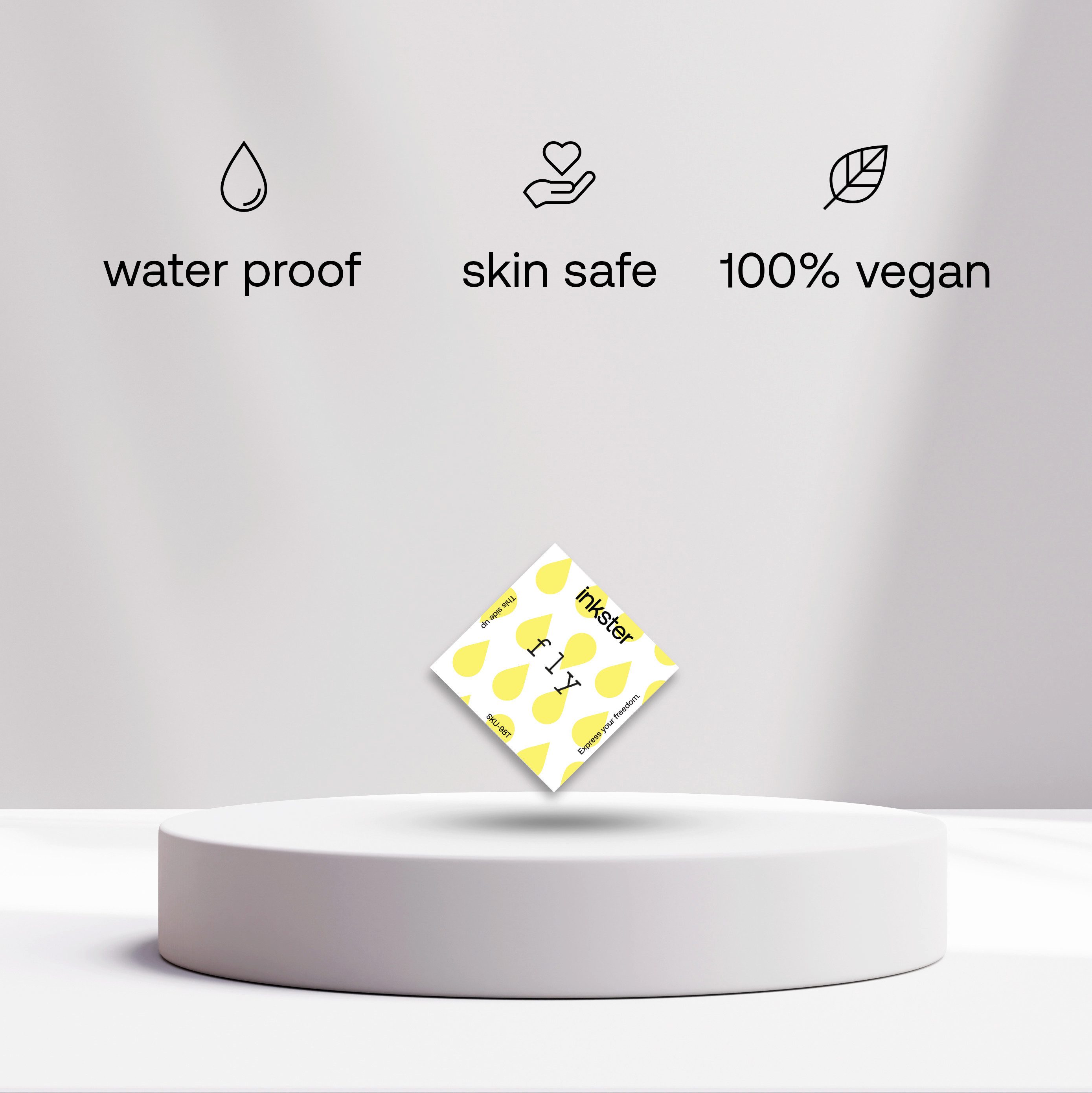 Inkster Schmuck-Tattoo Inkster temporäres Tattoo, Vegane & EU-Kosmetikzertifizierte Farbe