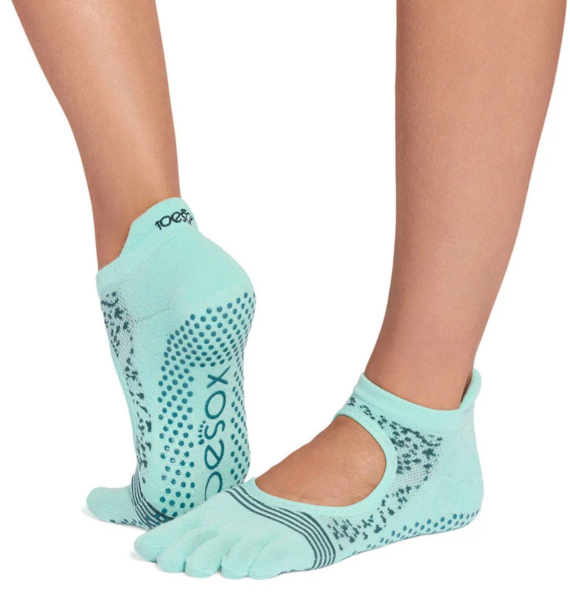 ToeSox Sportsocken Toesox full toe BELLARINA / TEC / ULTRA Logo auf der Ferse und in der Gummierung der Sohle
