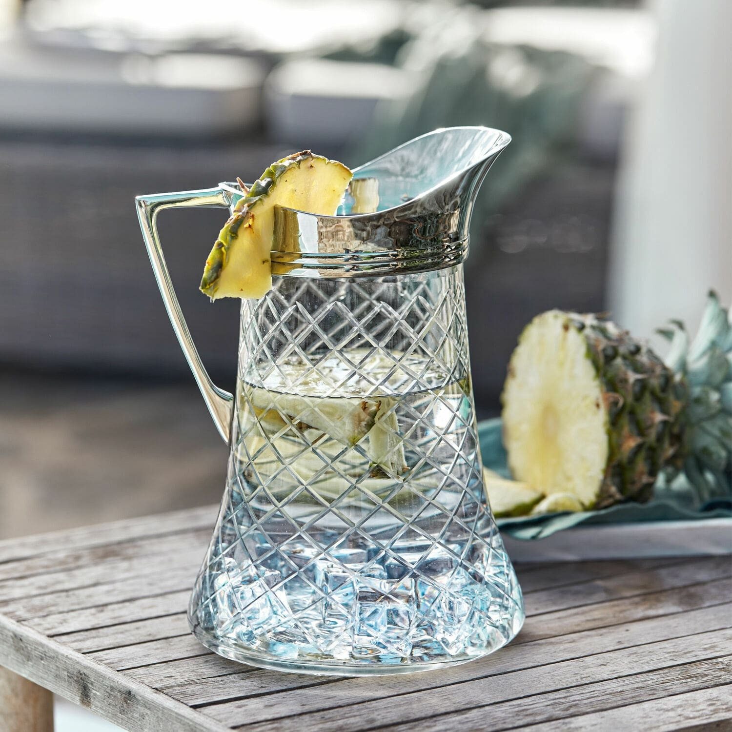 Mirabeau Wasserkaraffe Krug Meloisey klar/silber