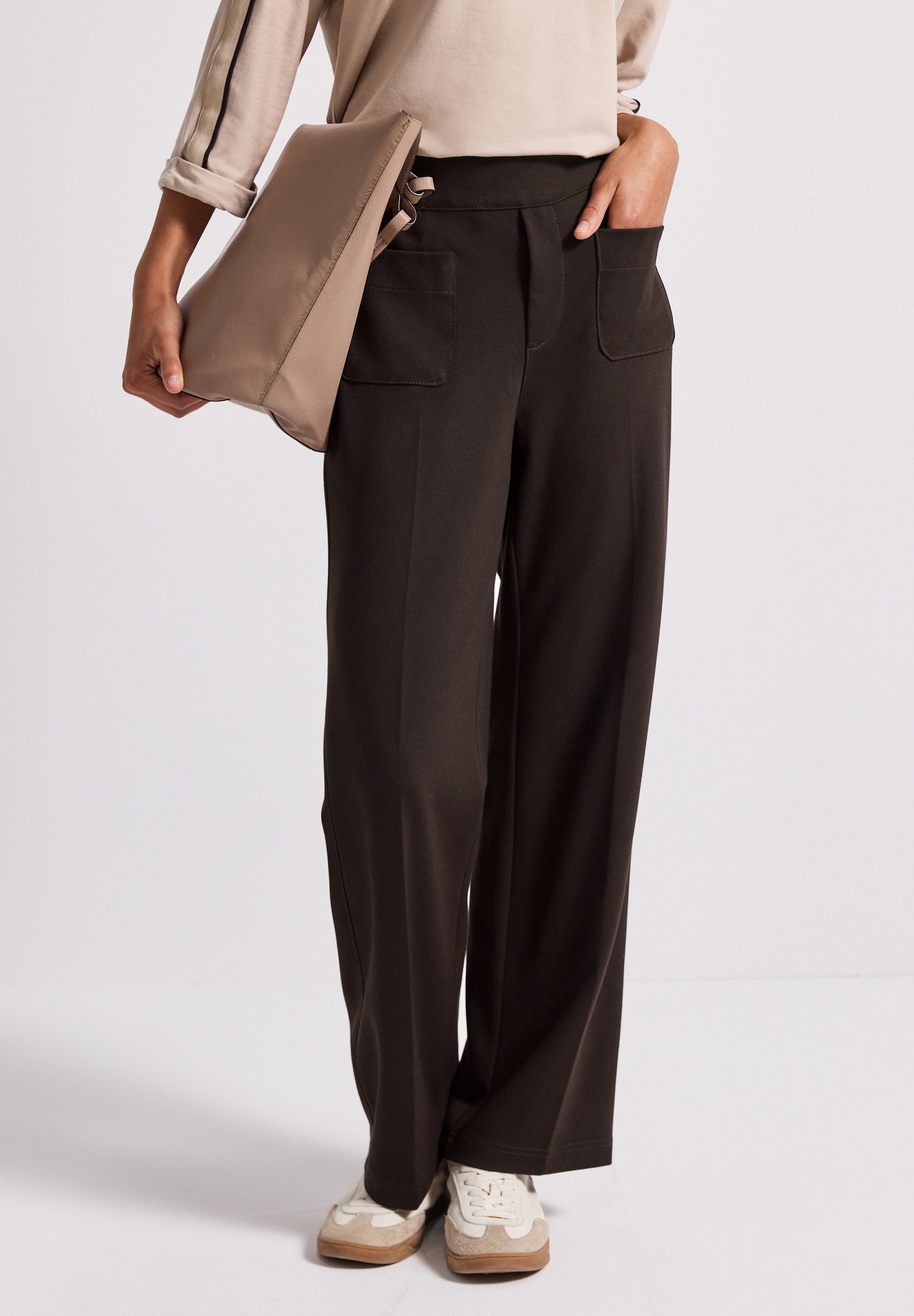 STREET ONE Stoffhose Straight Leg, High Waist günstig online kaufen