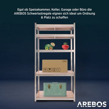 Arebos Schwerlastregal 180 x 90 x 40 cm 875 kg Kellerregal Steckregal verschiedene Farben, Stück