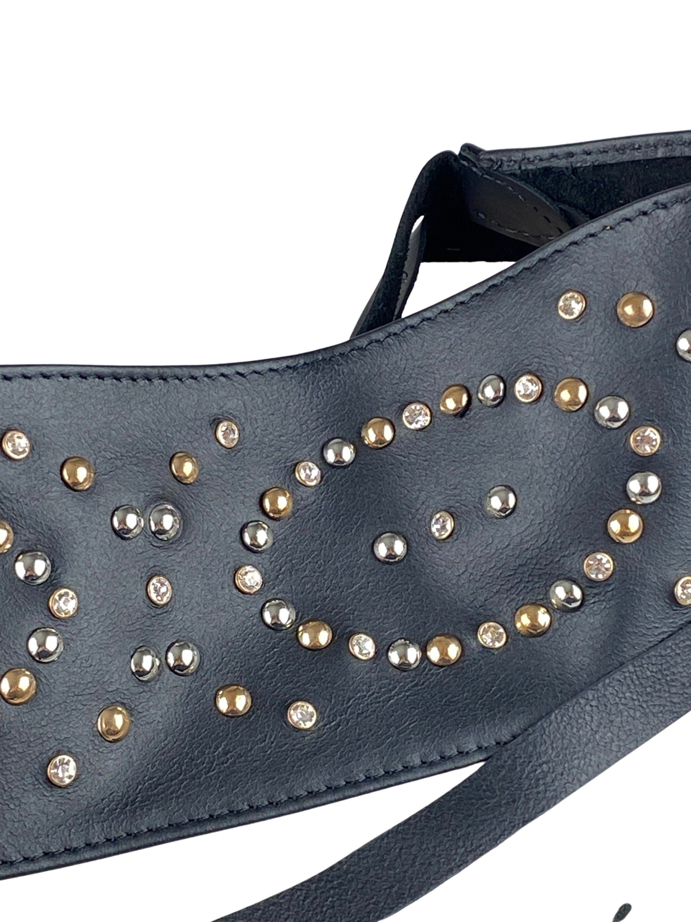 COLLEZIONE ALESSANDRO Ledergürtel Laurine mit Nieten und Strass besetzt