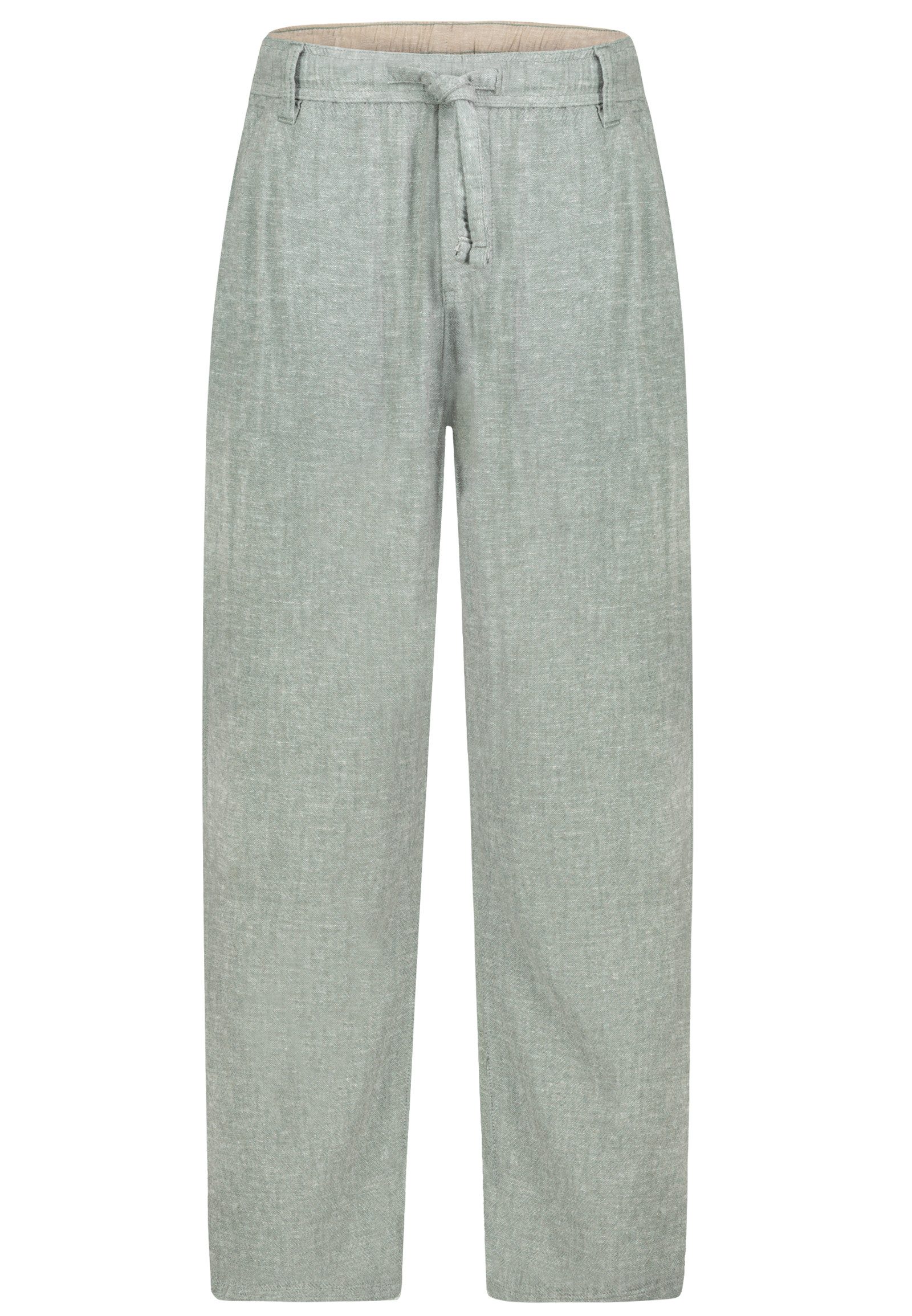 Eight2Nine Stoffhose Herren Hose aus Viskose-Leinen-Mix Melange-Optik, bequemer Gummibund