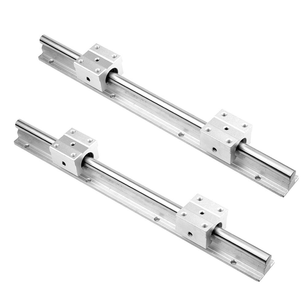 euroharry 3D-Drucker 2 Stück Linearführung Gleitschiene Welle 4 x Lagerblock 3D Drucker CNC