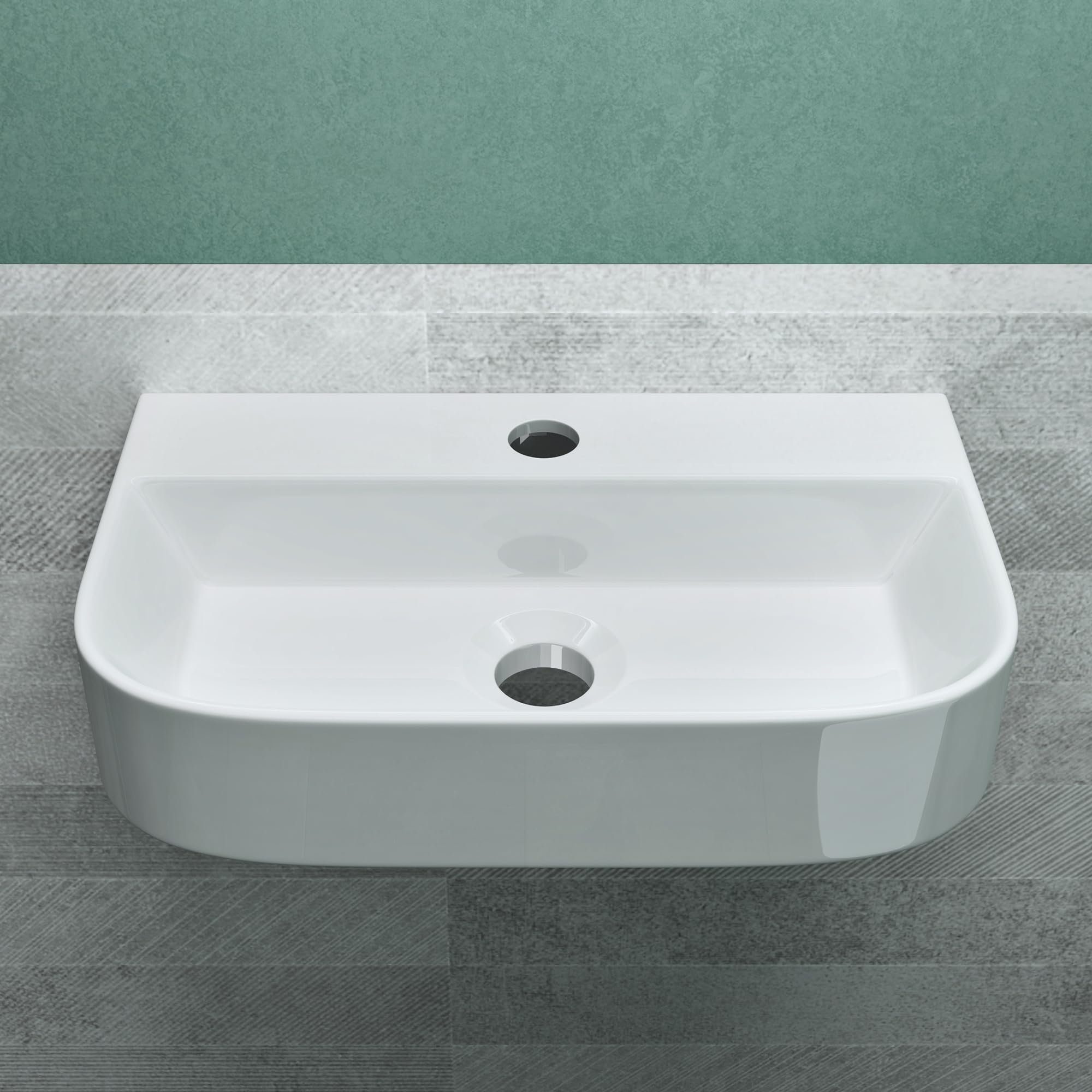 Mai & Mai Waschbecken Waschbecken Keramik Aufsatzwaschbecken eckig Hängebecken Br003
