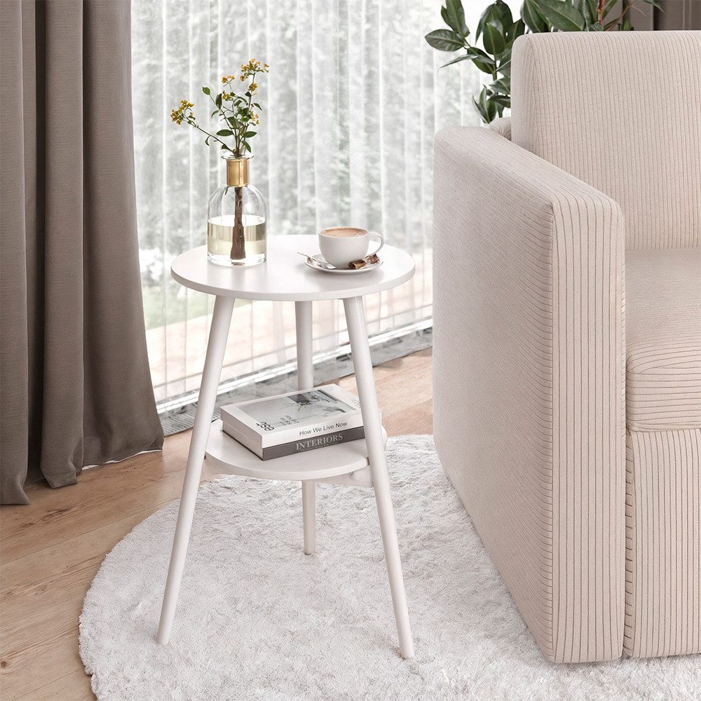 Vicco Couchtisch Rondal, Weiß, 38 x 38 cm (1-St)