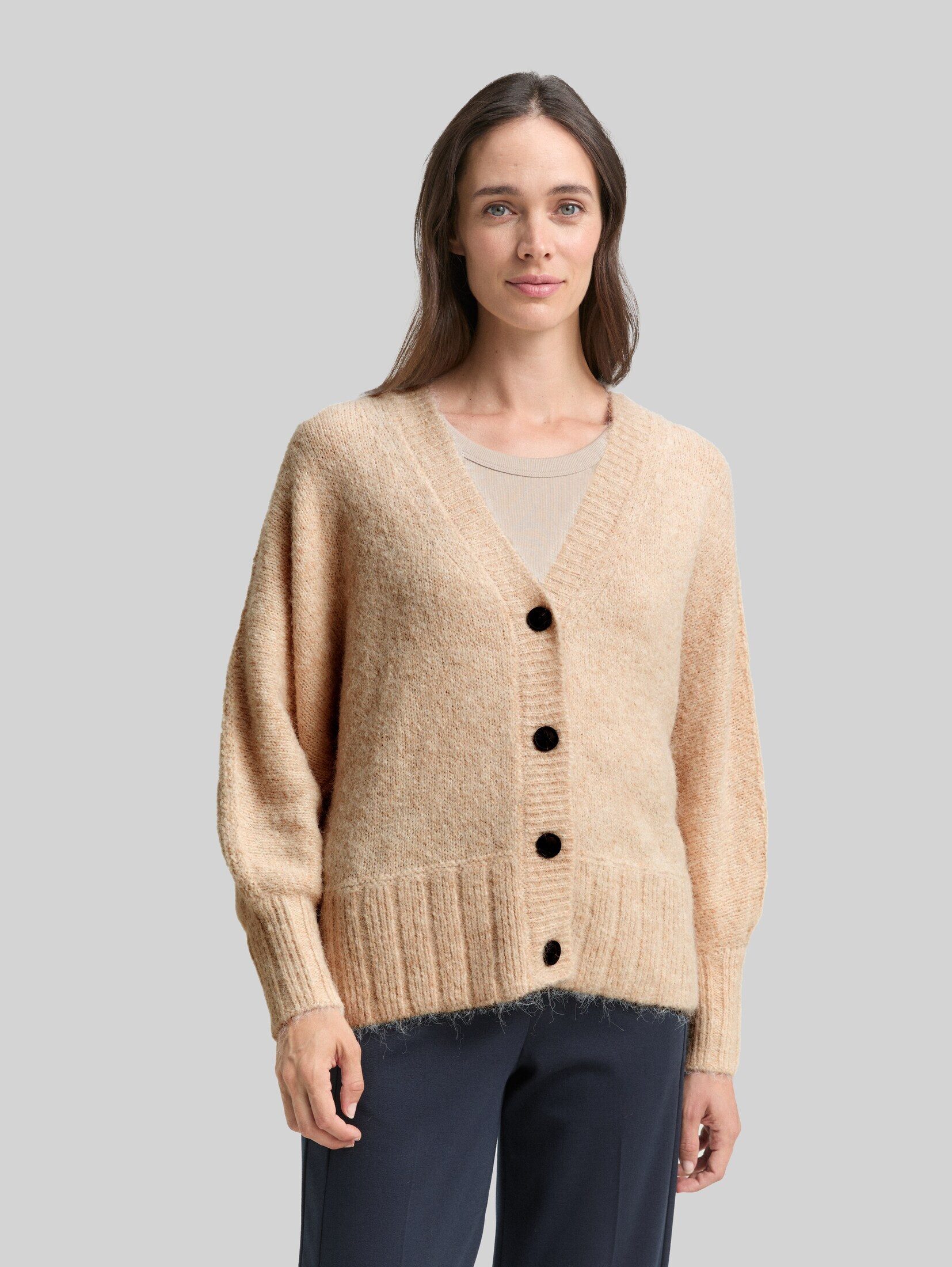 TOM TAILOR Cardigan Pullover & Strickjacken Oversize Cardigan mit Wollanteil