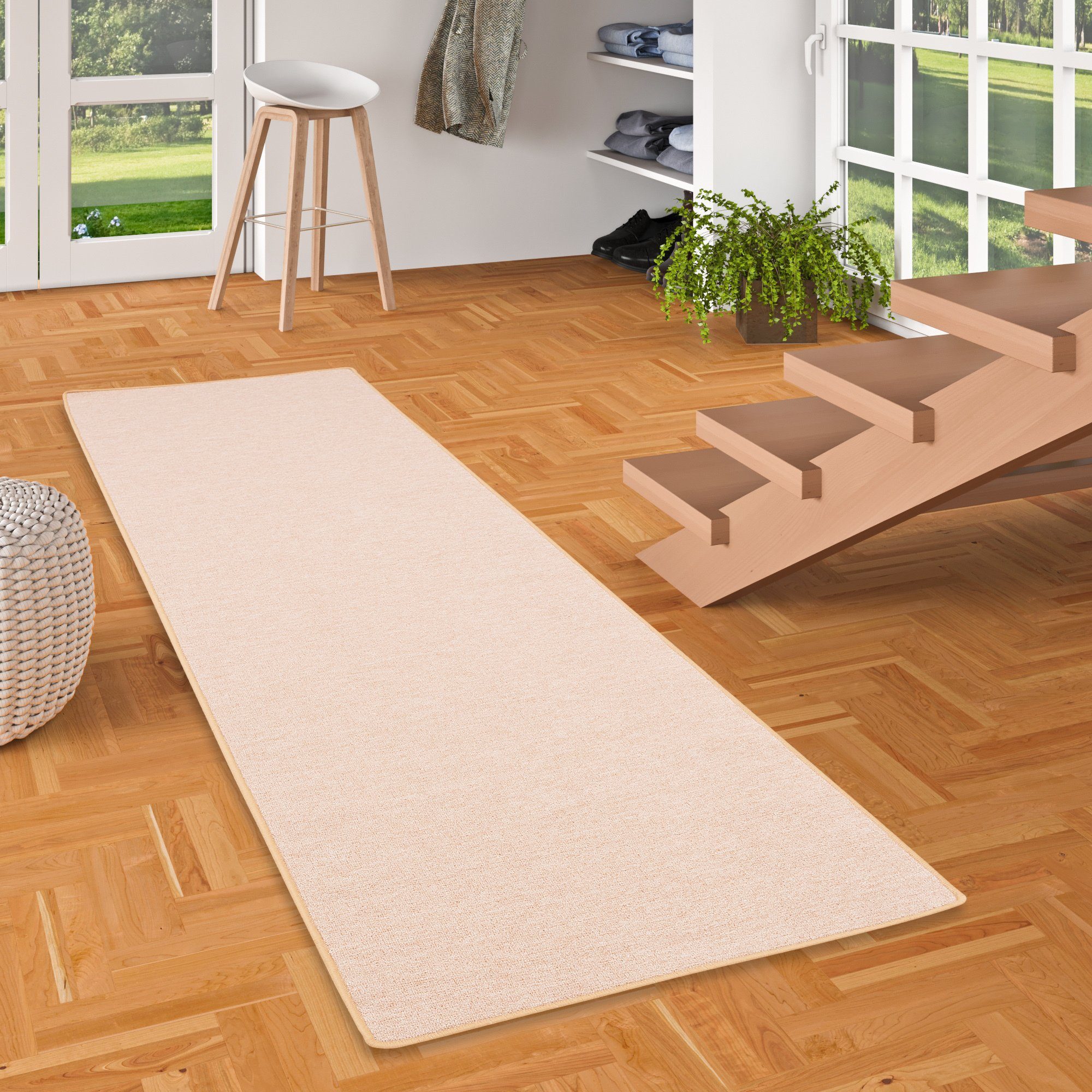 Snapstyle Veloursteppich Feinschlingen Velour Läufer Teppich günstig online kaufen