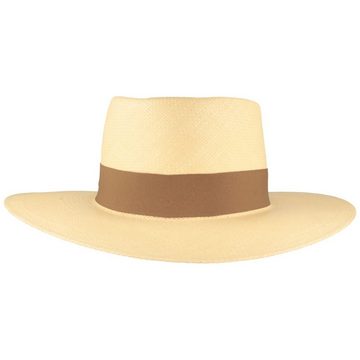 Breiter Strohhut Panama-Bolero mit Schleife & UV-Schutz 50+